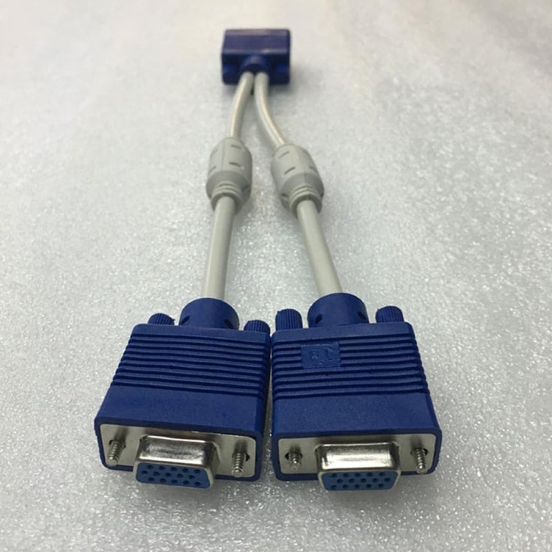 قطعتان محول VGA محترف من ذكر إلى أنثى كابل مقسم مصنوع من مادة ABS للمتانة - Image 2